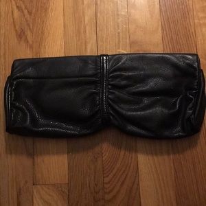 Fossil leather clutch
